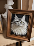 Needle-Felted Pet Portrait in Frame – Custom Wool Felt Pet Face with Decorative Border (approx. 20 cm / 7.87 in)