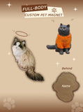 Custom Polymer Clay Pet Magnet – 7 cm (2.76 in) Personalized Pet Face Fridge Magnet