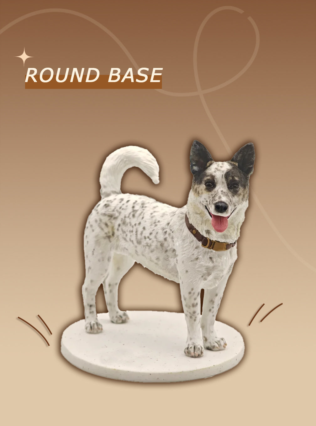 Custom Polymer Clay Full-Body Pet Sculpture – 6–20 cm (2.36–7.87 in) Hand-Sculpted Figurine
