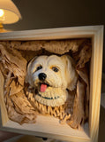 Custom Polymer Clay Pet Magnet – 7 cm (2.76 in) Personalized Pet Face Fridge Magnet