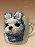 Custom Polymer Clay Pet Face Mug – 3D Portrait Attachment on Ceramic Mug